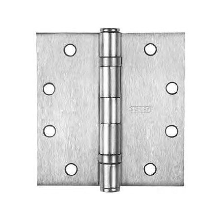 Best Hinges 4-1/2inx4-1/2in Full Mortise Ball Bearing Standard Weight Square Corner Hinge # 040822 Satin FBB19141232D